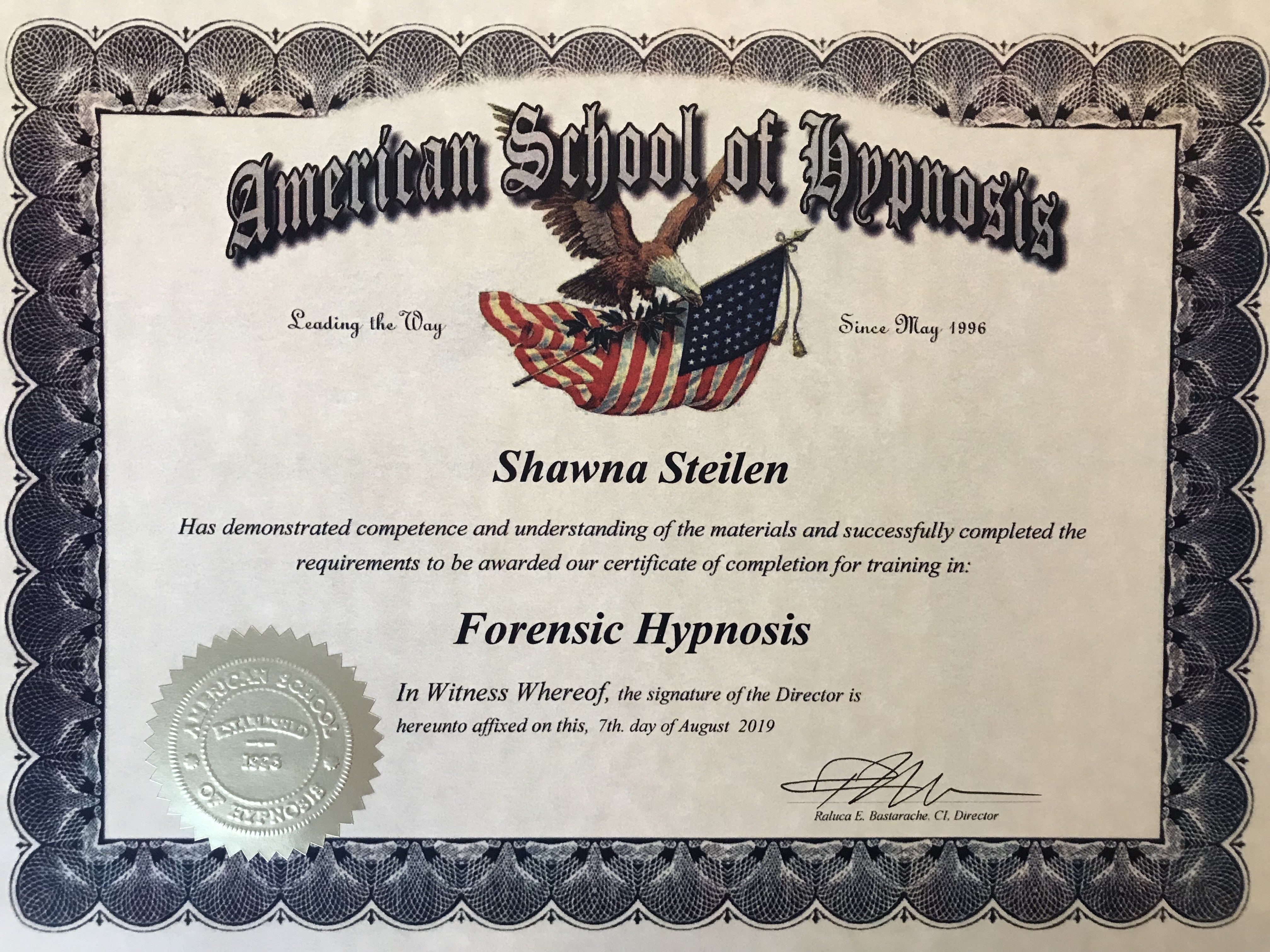Forensic Hypnosis Certification